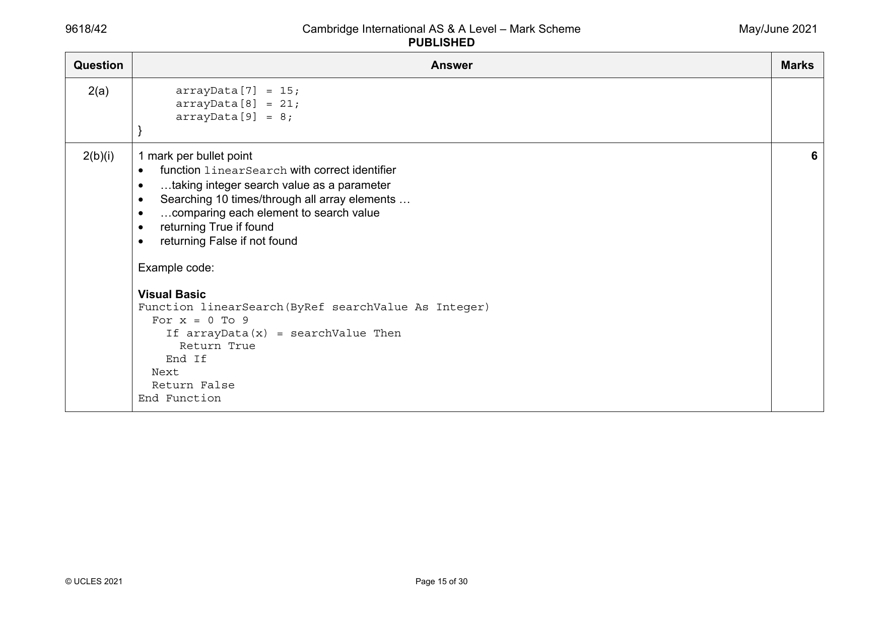 9618-2021-mj-42-q02 official mark scheme page