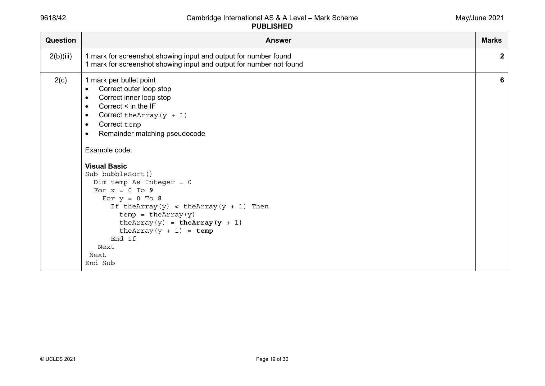 9618-2021-mj-42-q02 official mark scheme page