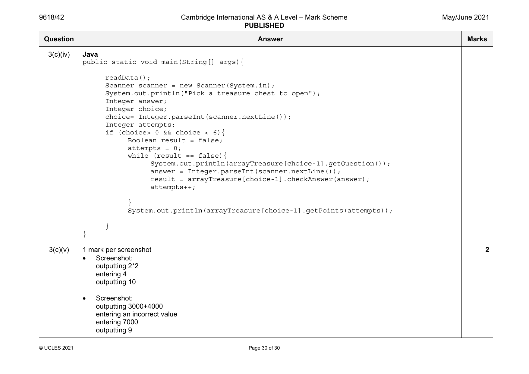 9618-2021-mj-42-q03 official mark scheme page