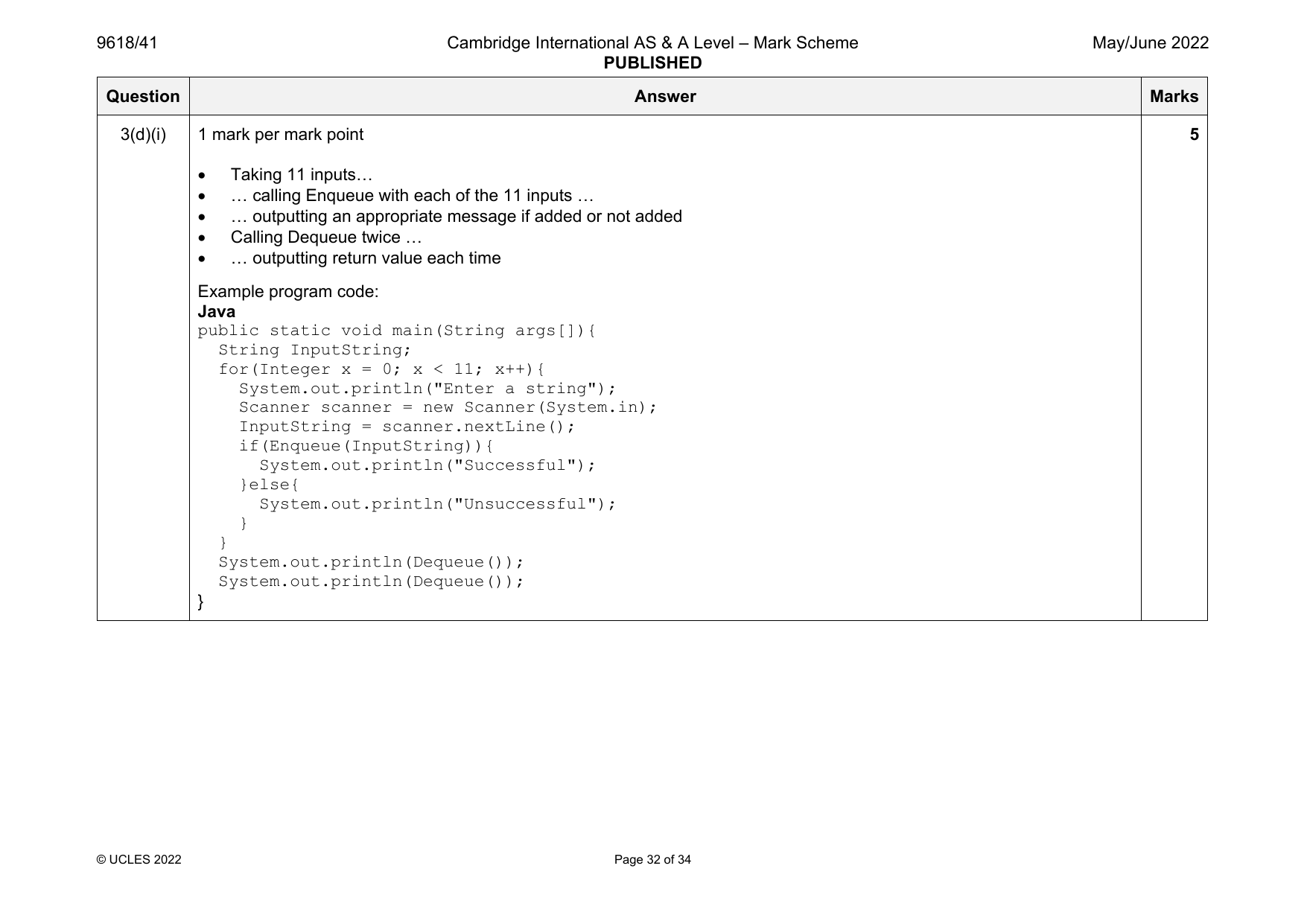 9618-2022-mj-41-q03 official mark scheme page