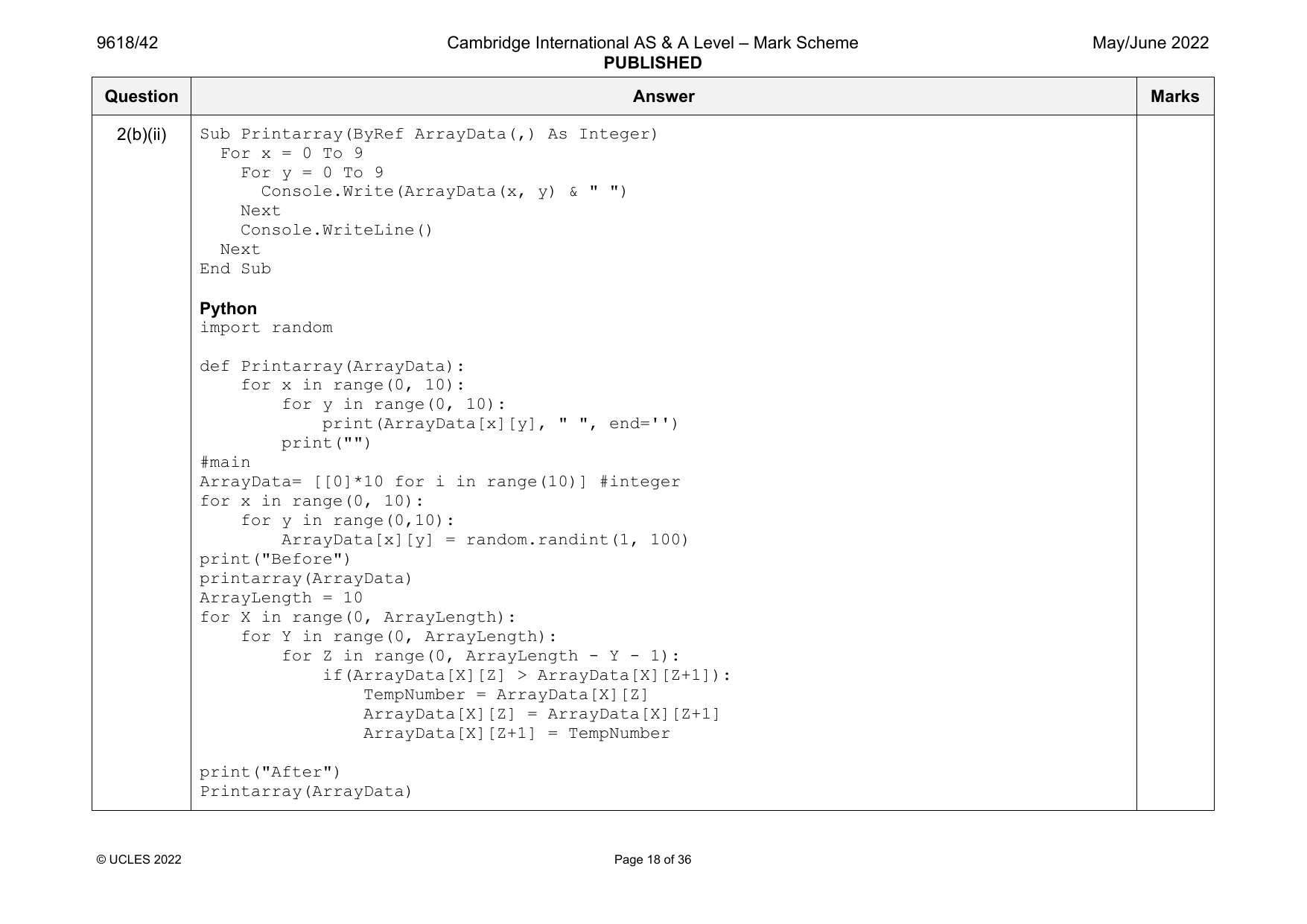 9618-2022-mj-42-q02 official mark scheme page