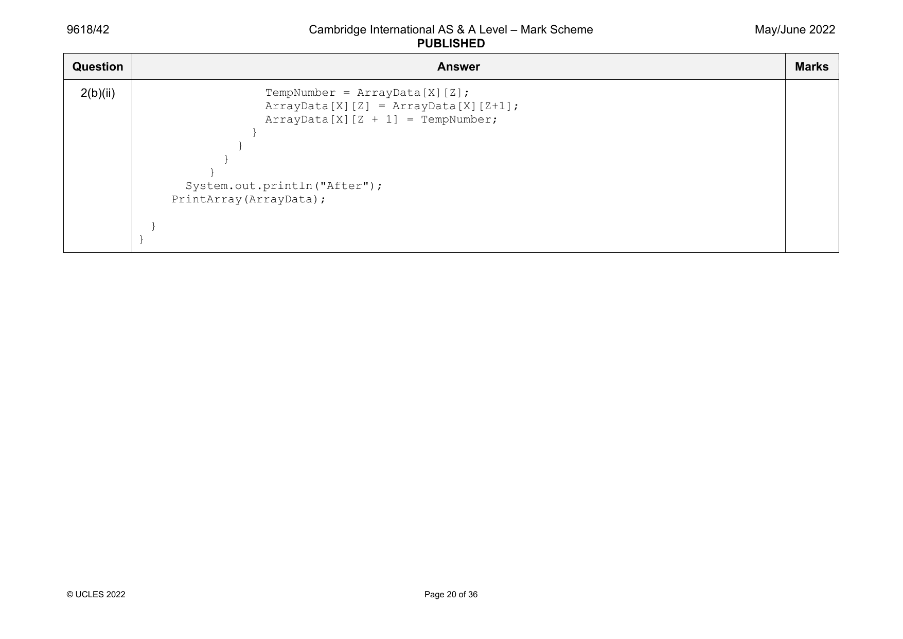 9618-2022-mj-42-q02 official mark scheme page
