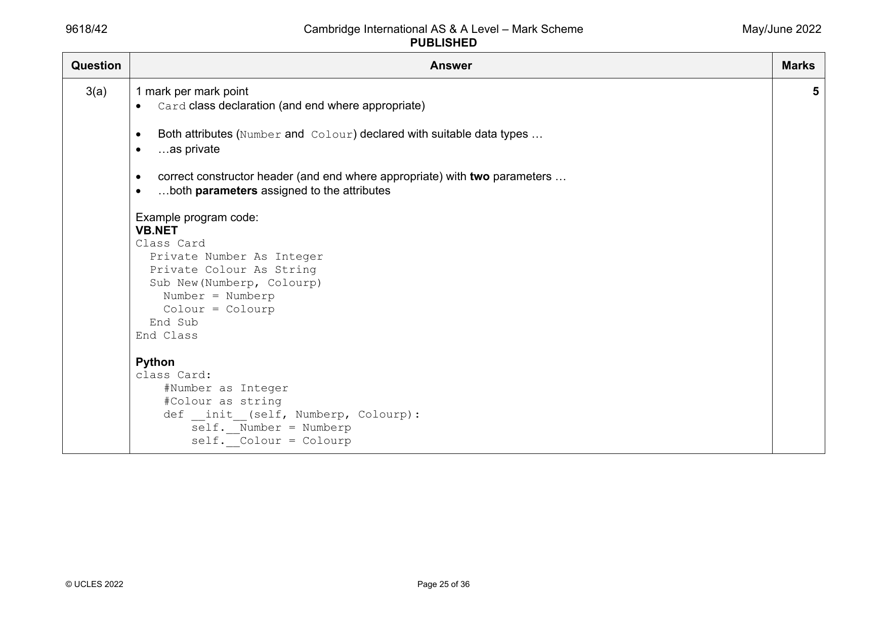 9618-2022-mj-42-q03 official mark scheme page