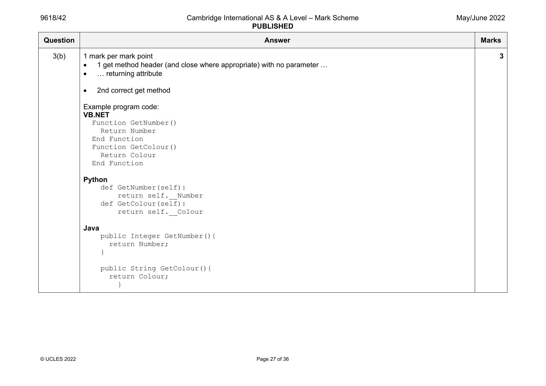 9618-2022-mj-42-q03 official mark scheme page