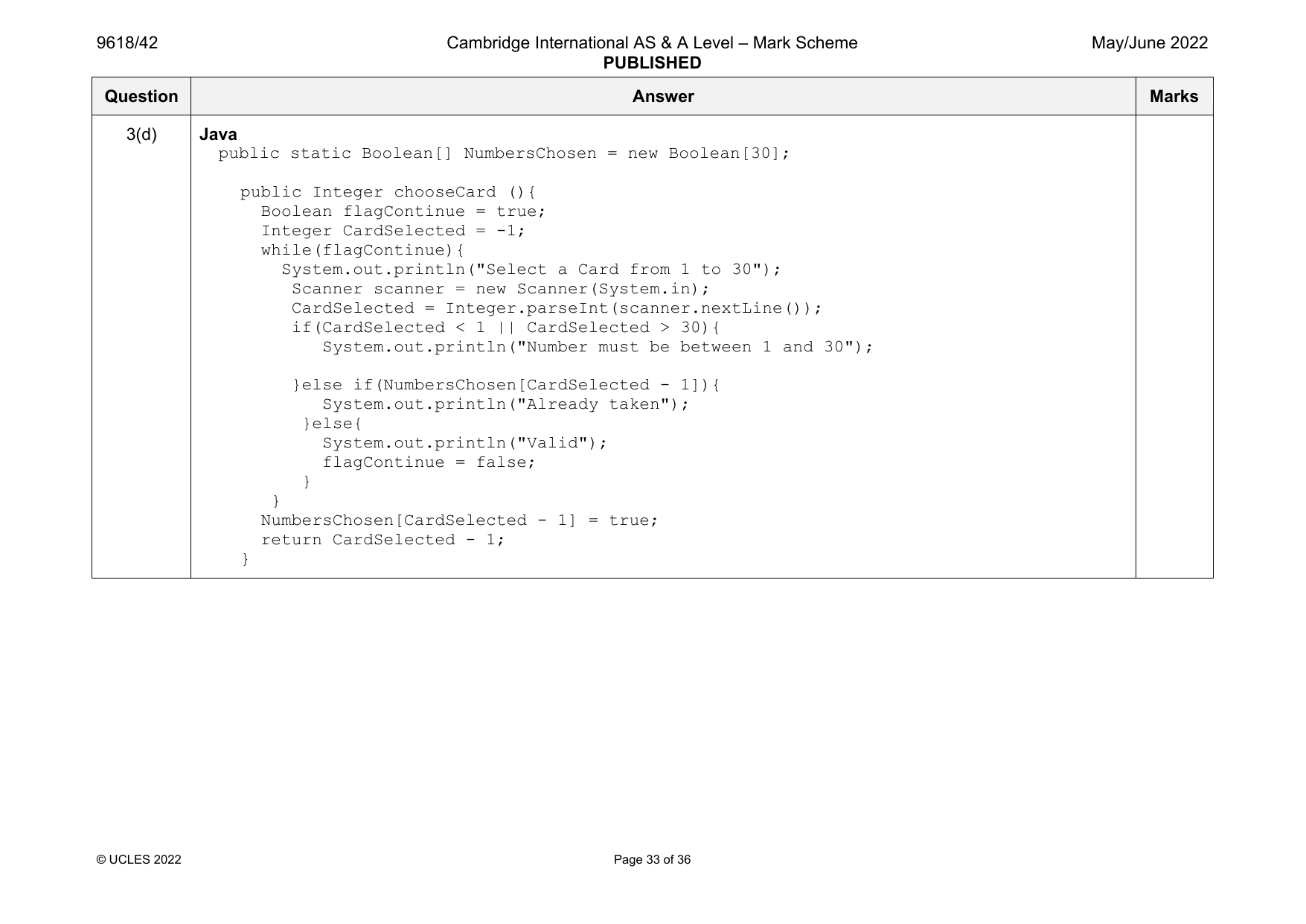 9618-2022-mj-42-q03 official mark scheme page