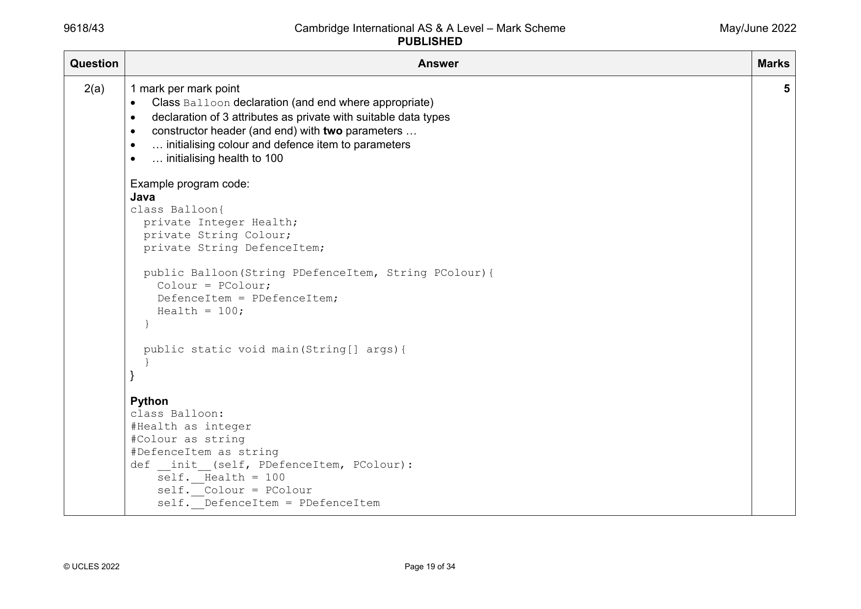 9618-2022-mj-43-q02 official mark scheme page