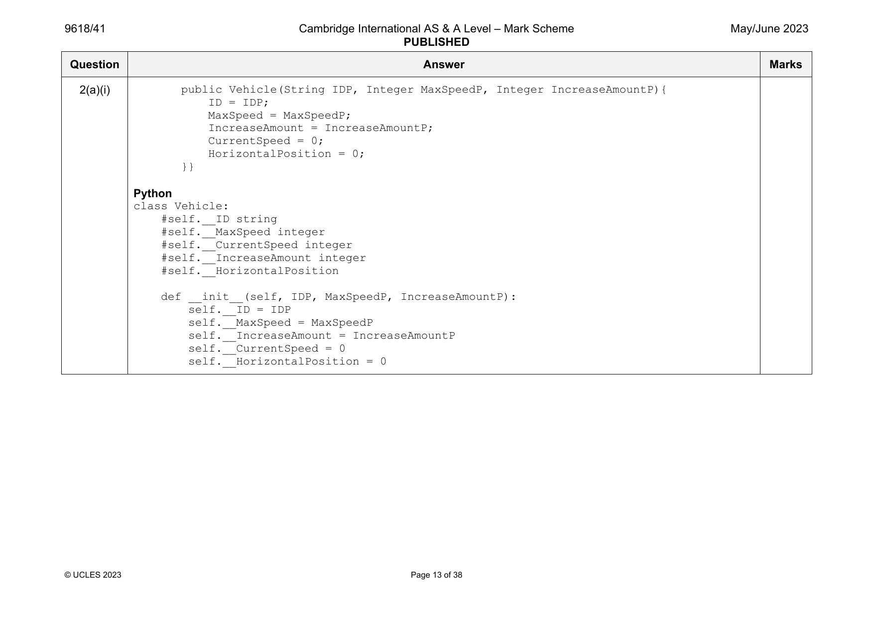 9618-2023-mj-41-q02 official mark scheme page