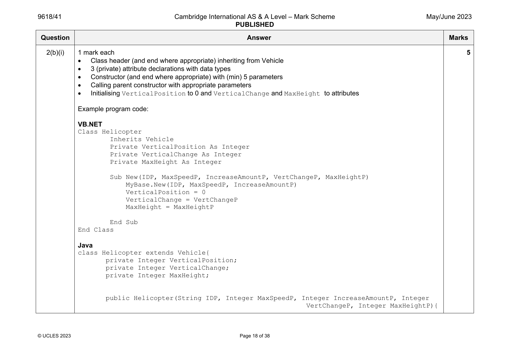 9618-2023-mj-41-q02 official mark scheme page
