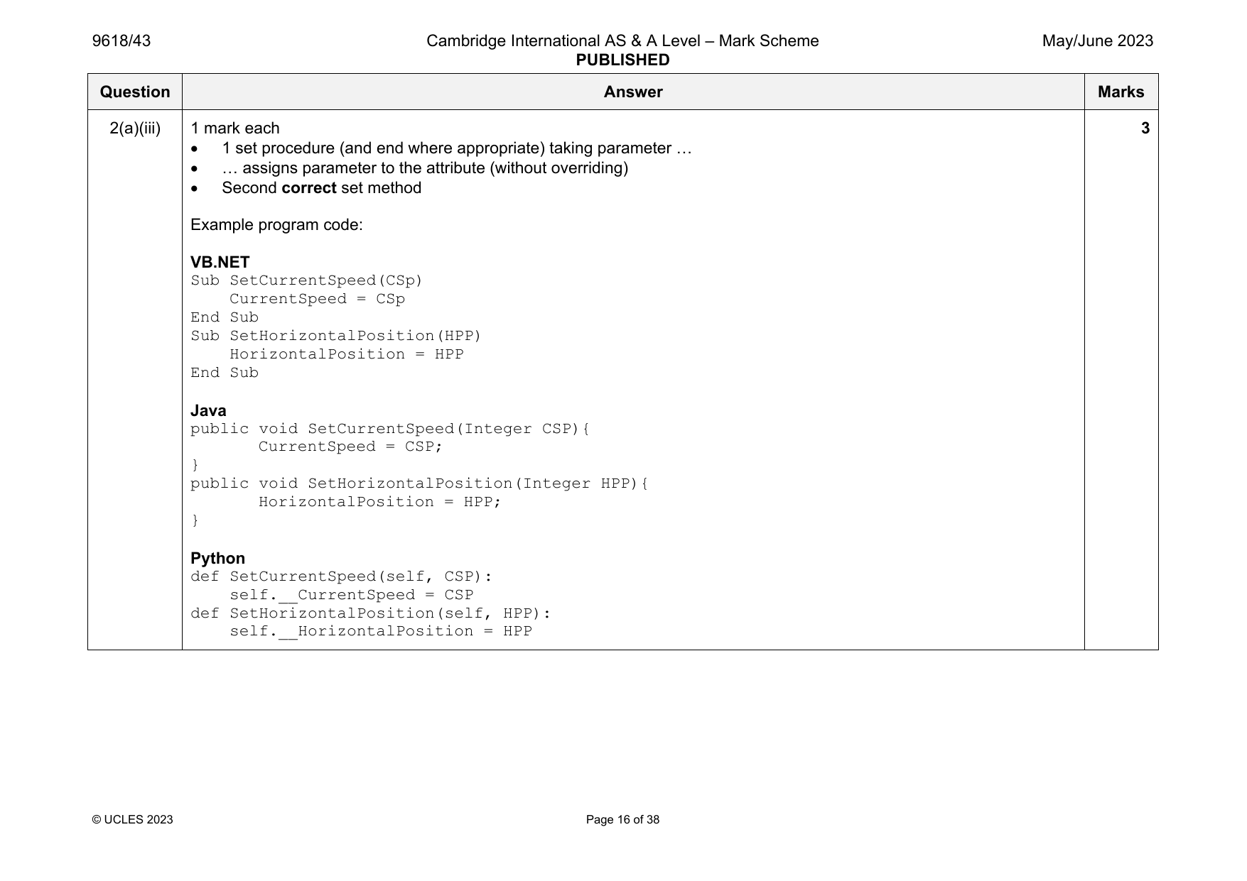 9618-2023-mj-43-q02 official mark scheme page