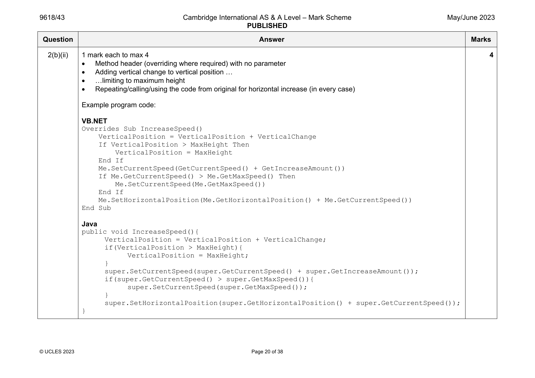 9618-2023-mj-43-q02 official mark scheme page