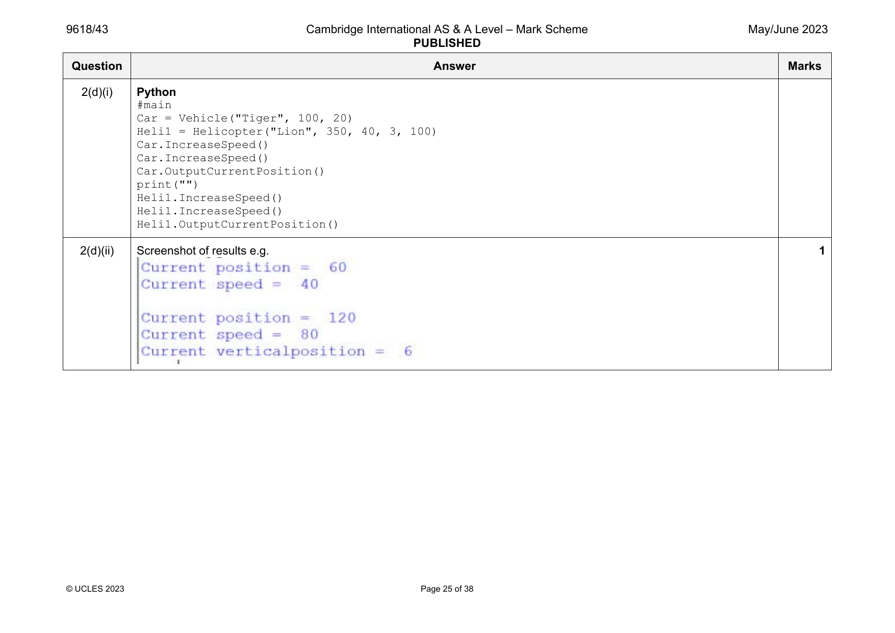 9618-2023-mj-43-q02 official mark scheme page