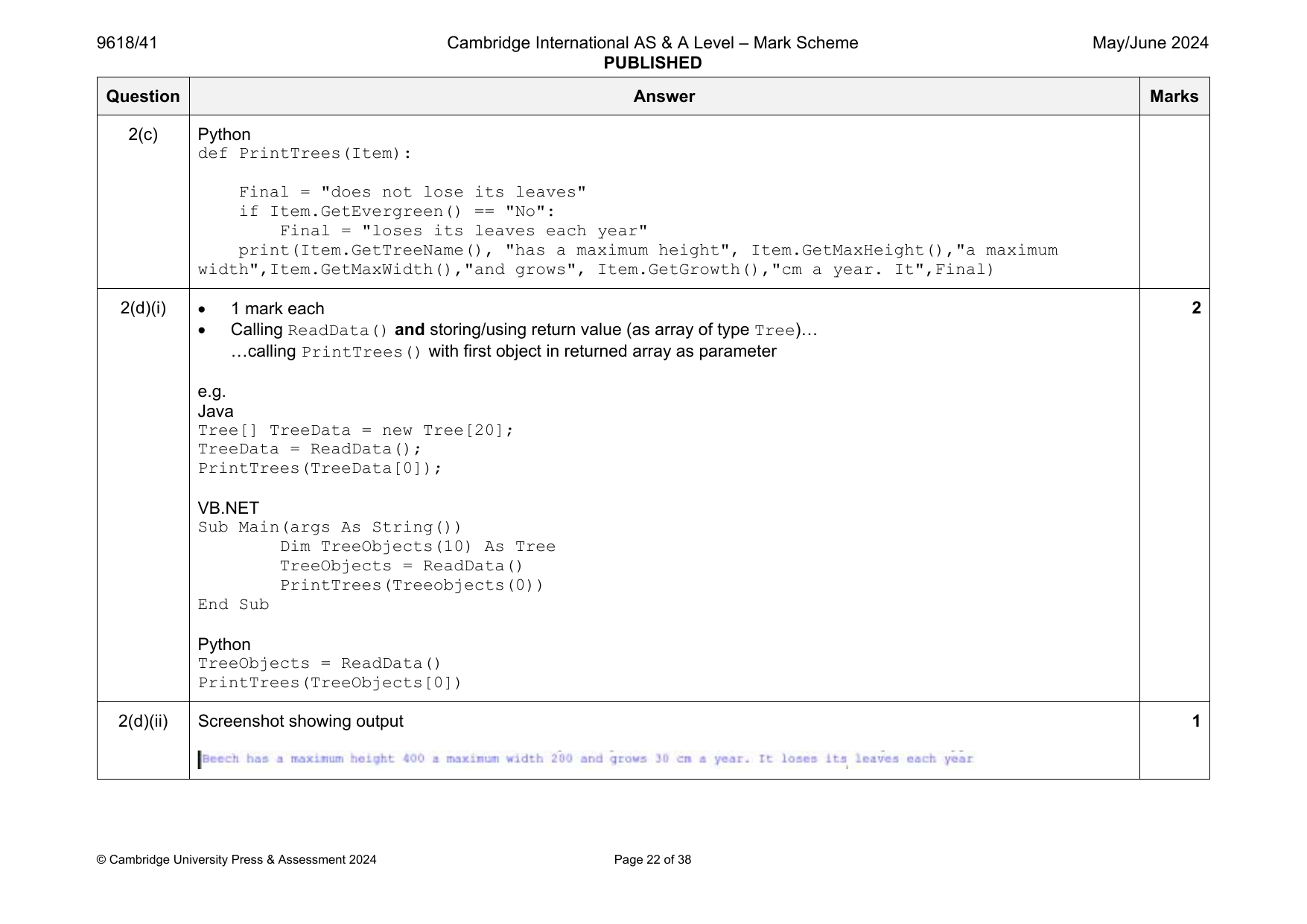 9618-2024-mj-41-q02 official mark scheme page