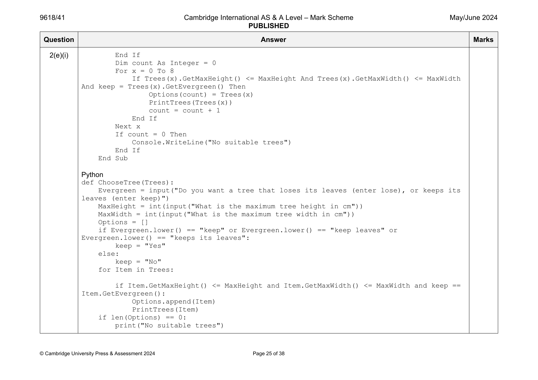 9618-2024-mj-41-q02 official mark scheme page