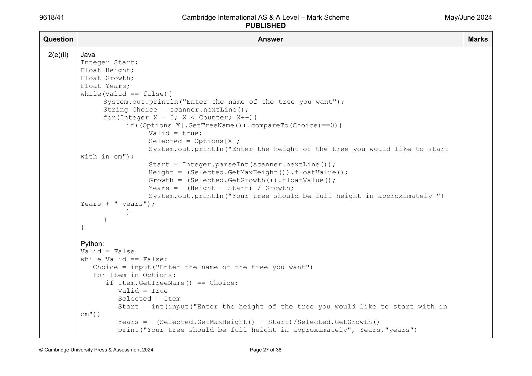 9618-2024-mj-41-q02 official mark scheme page