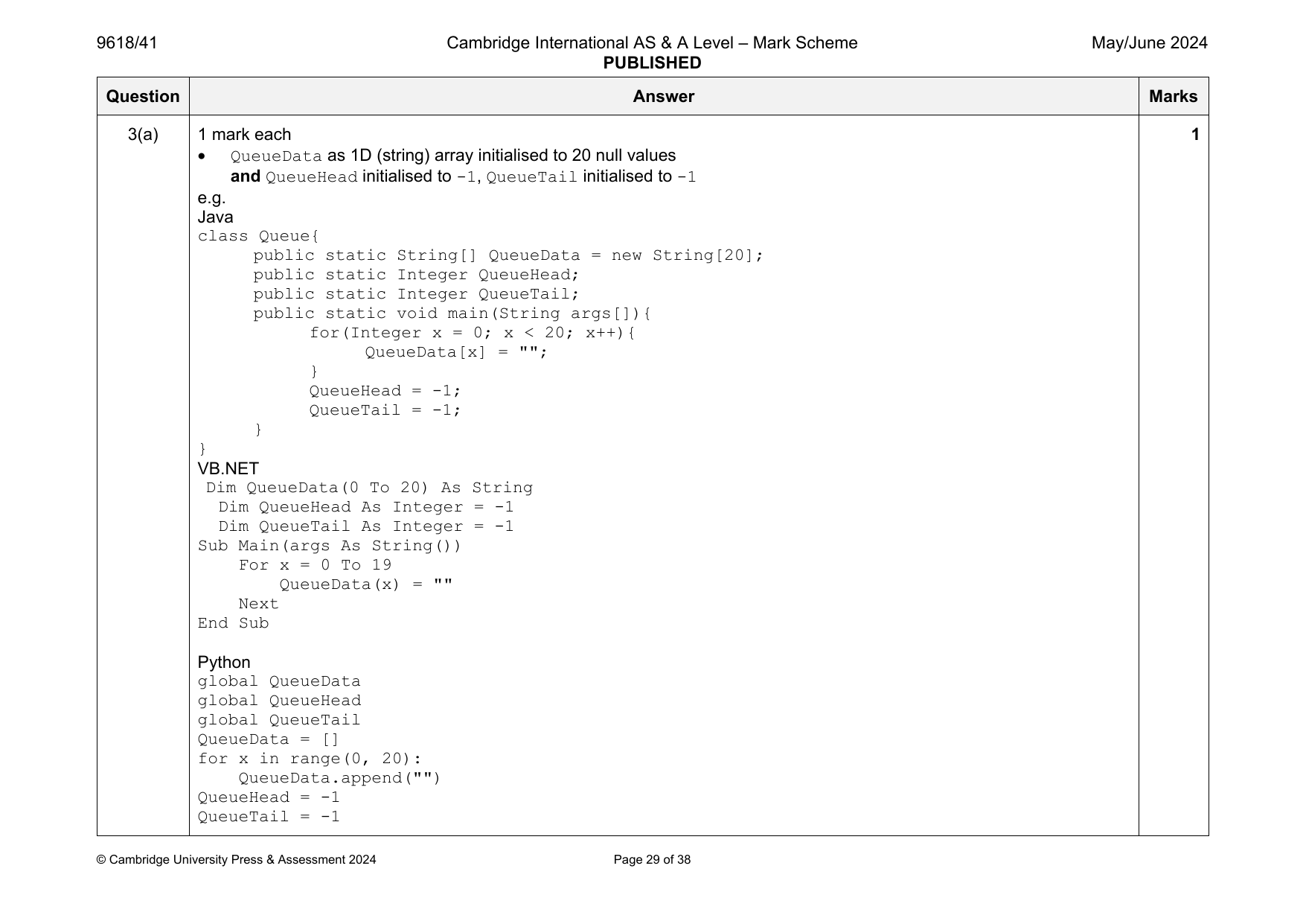 9618-2024-mj-41-q03 official mark scheme page