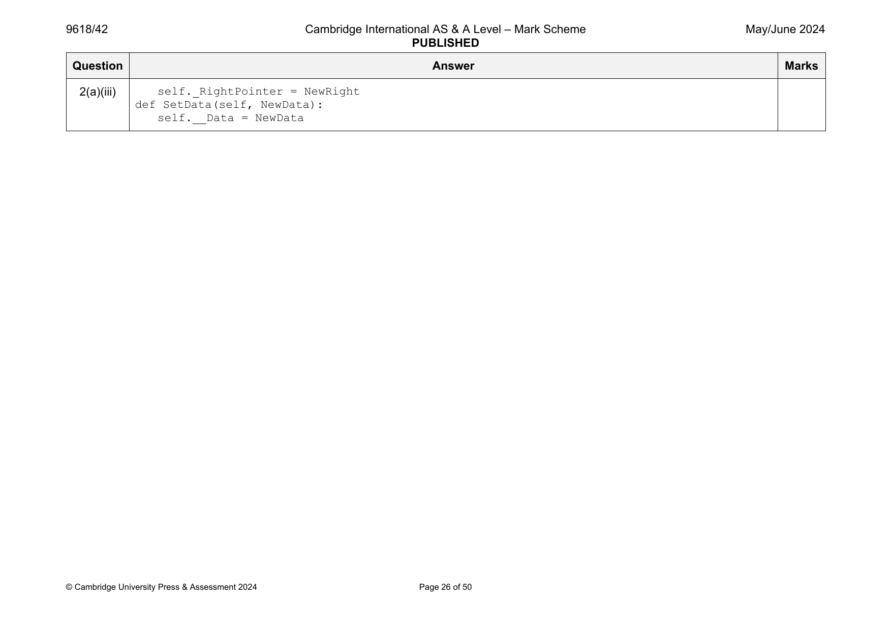 9618-2024-mj-42-q02 official mark scheme page