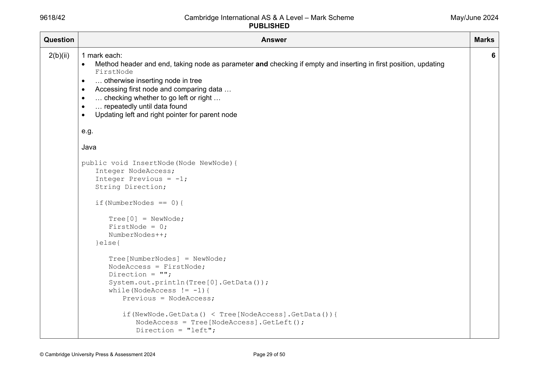 9618-2024-mj-42-q02 official mark scheme page