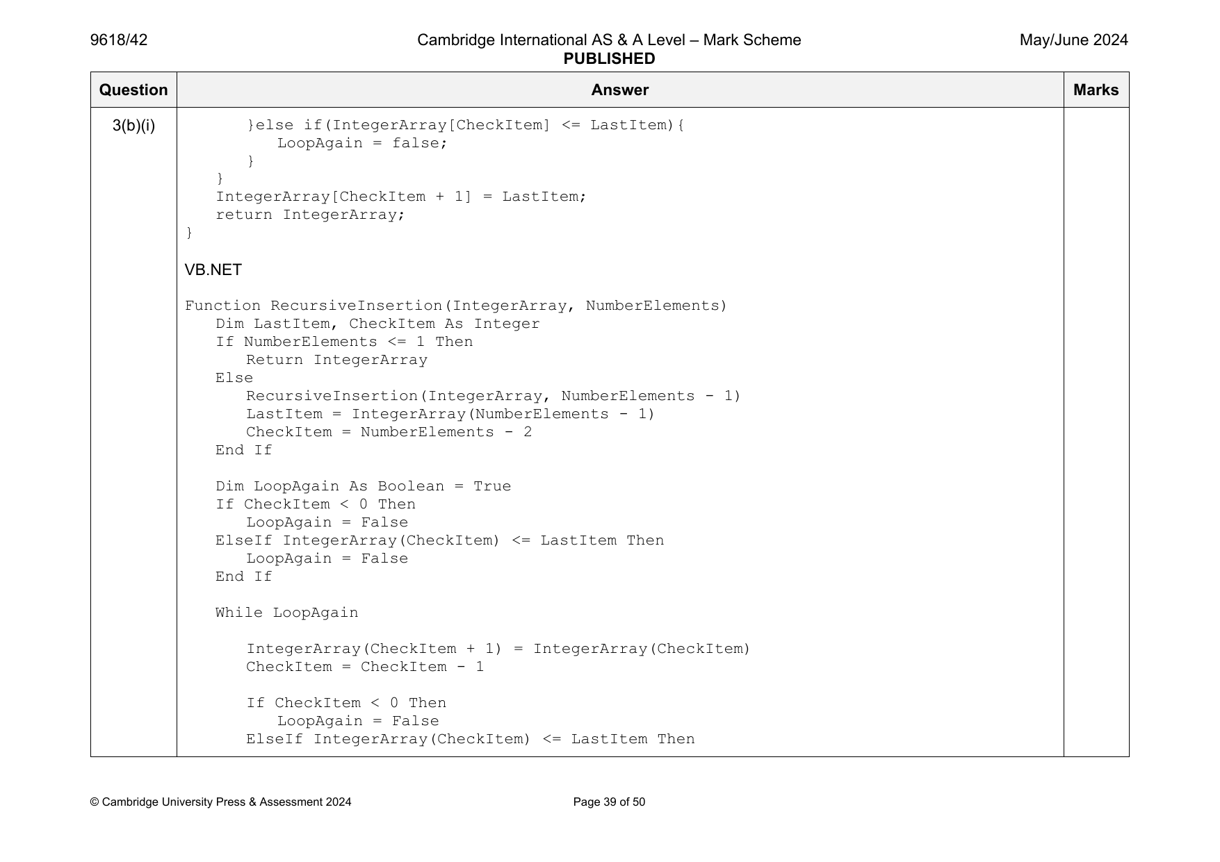 9618-2024-mj-42-q03 official mark scheme page