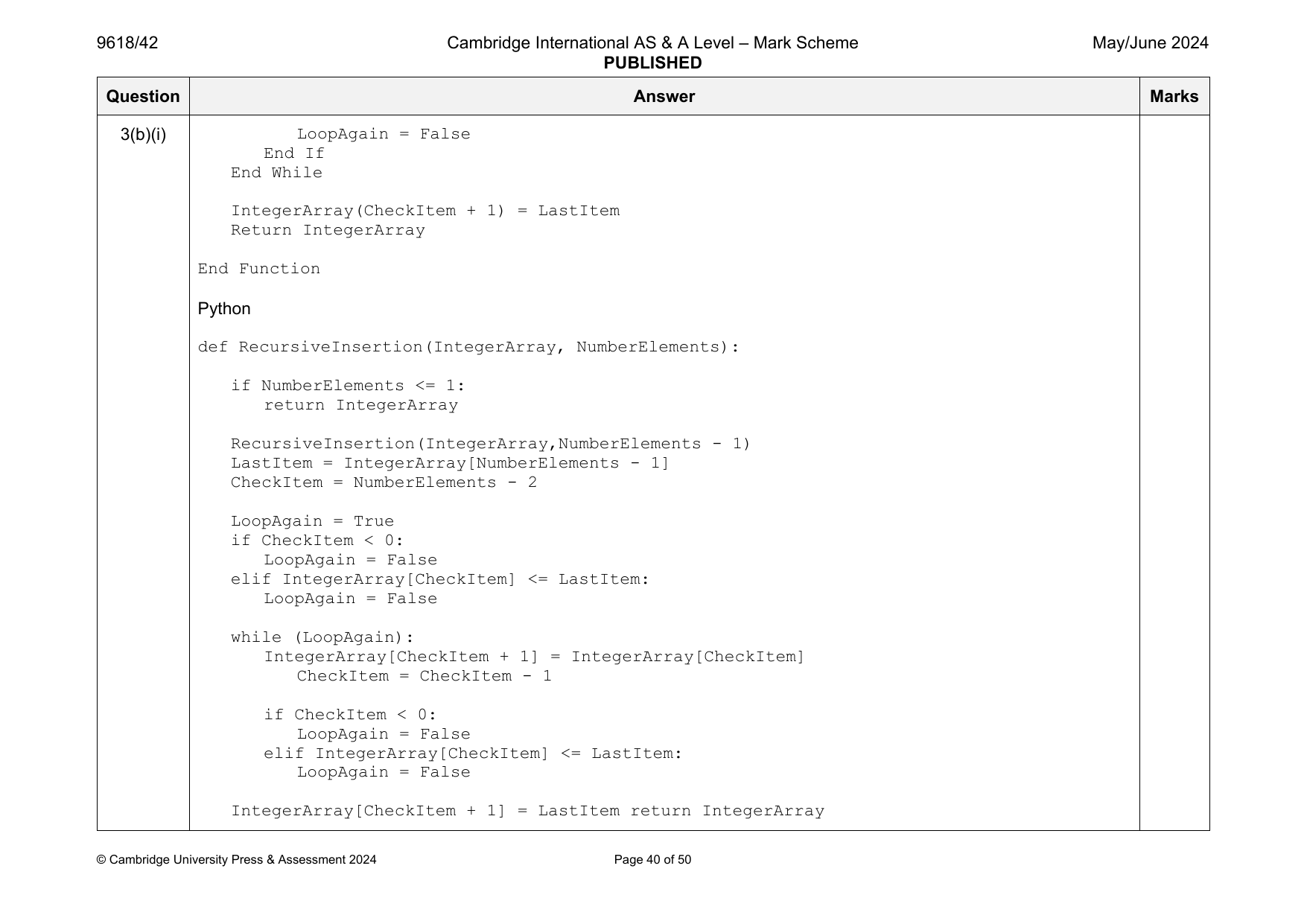 9618-2024-mj-42-q03 official mark scheme page