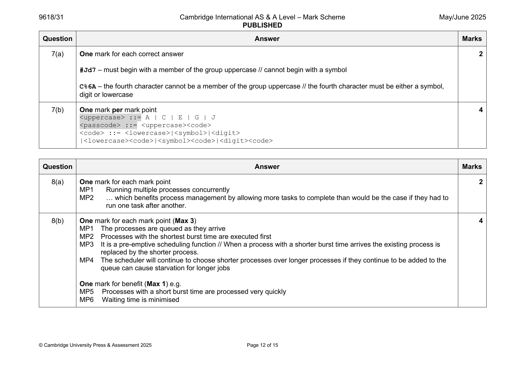 9618-2025-mj-31-q07 official mark scheme page