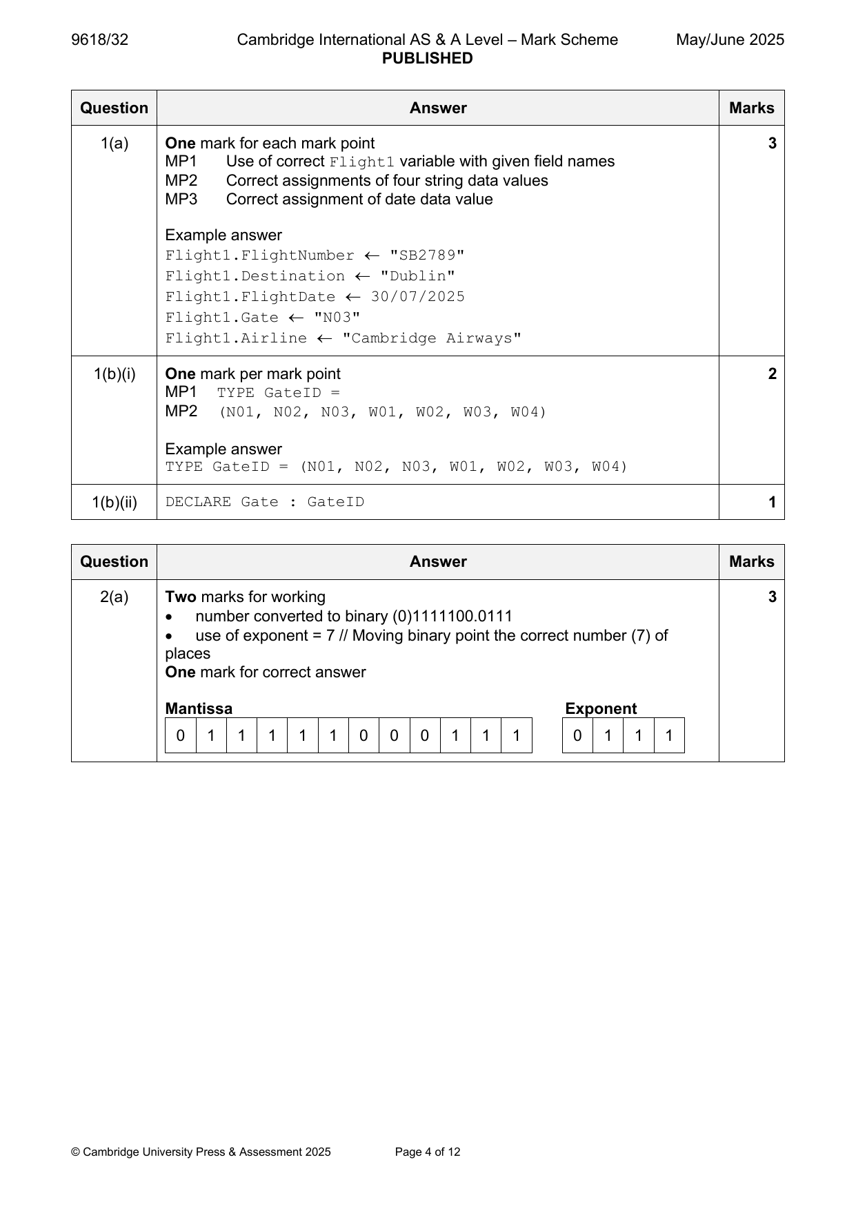 9618-2025-mj-32-q02 official mark scheme page