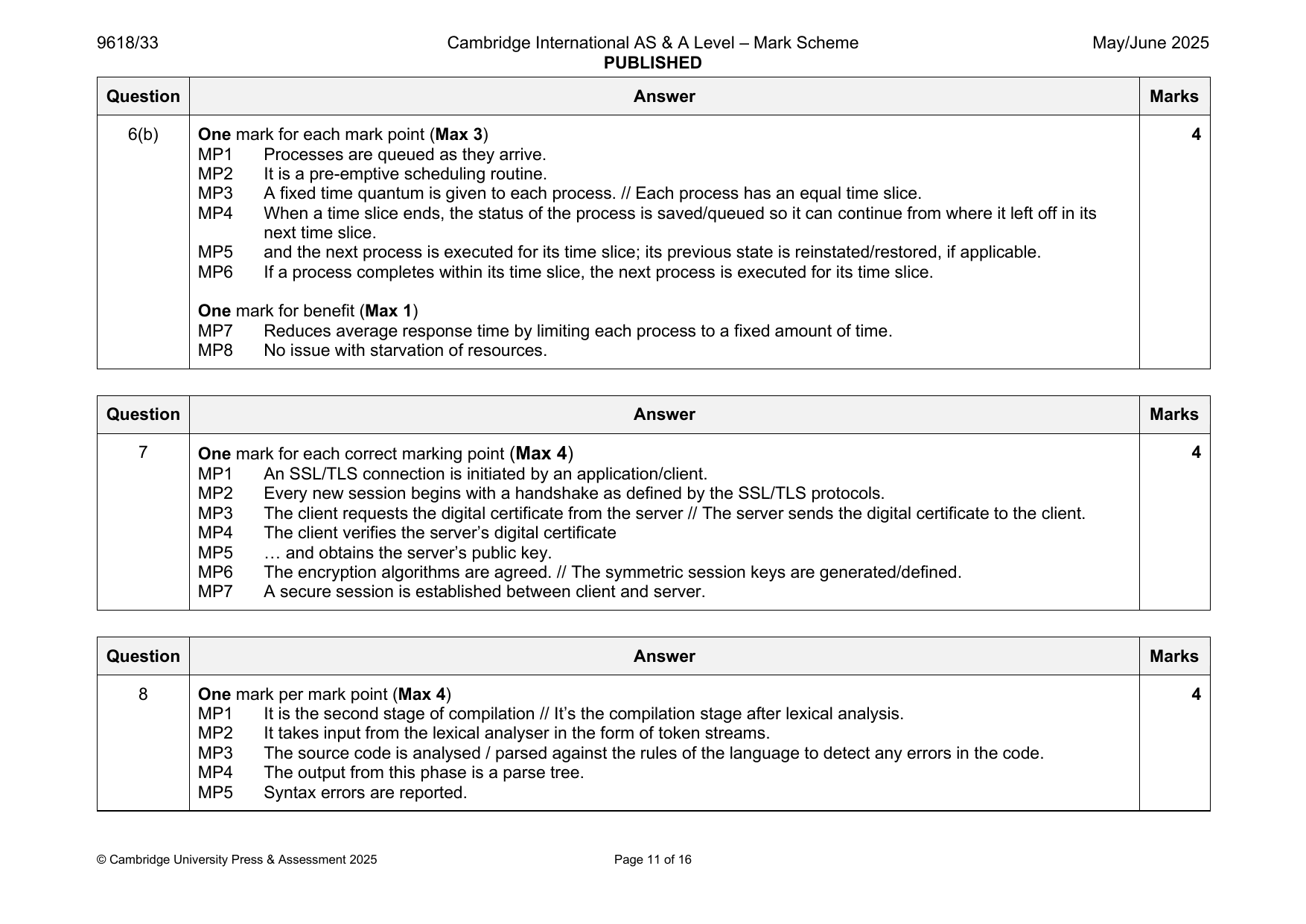 9618-2025-mj-33-q06 official mark scheme page