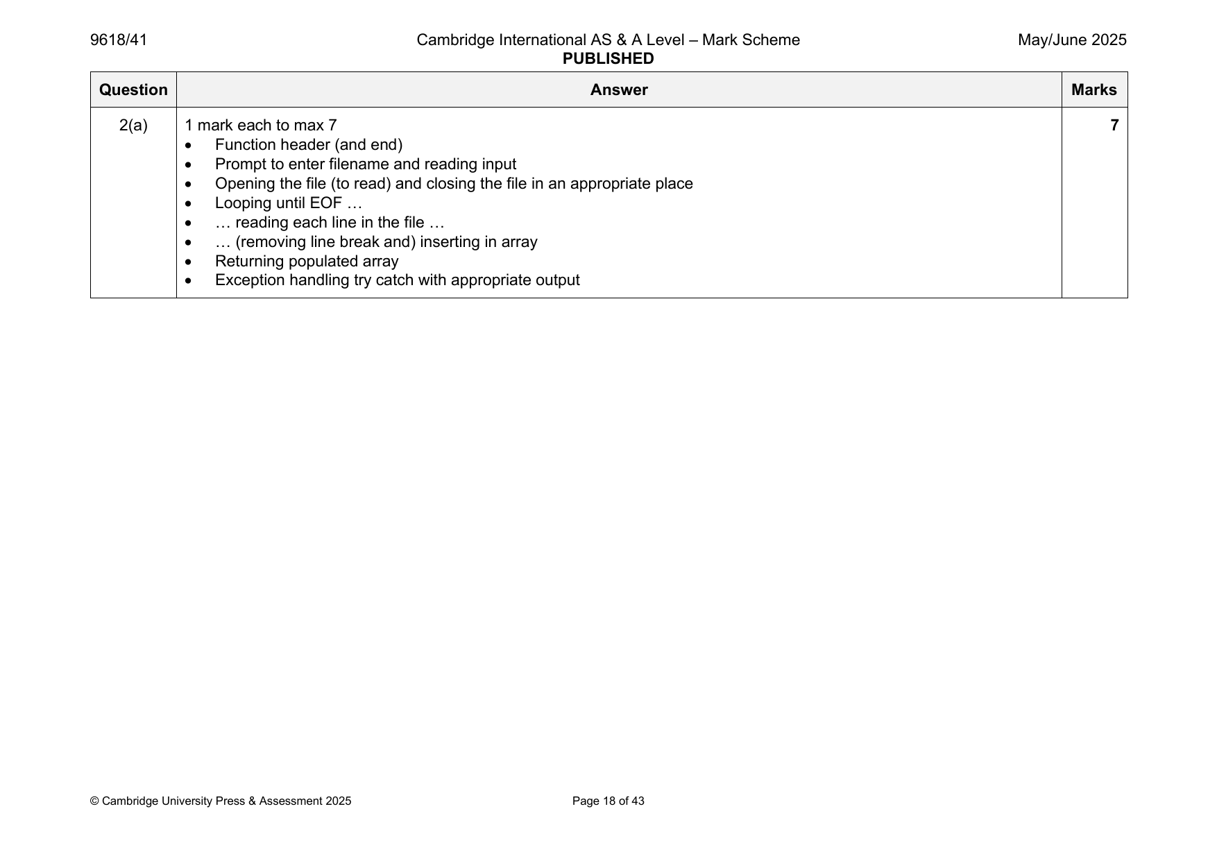 9618-2025-mj-41-q02 official mark scheme page