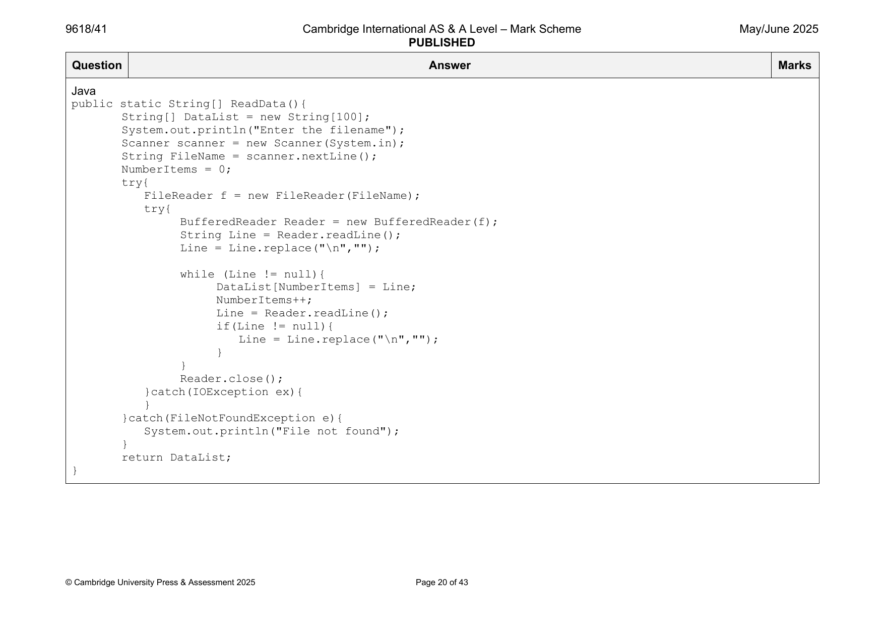 9618-2025-mj-41-q02 official mark scheme page