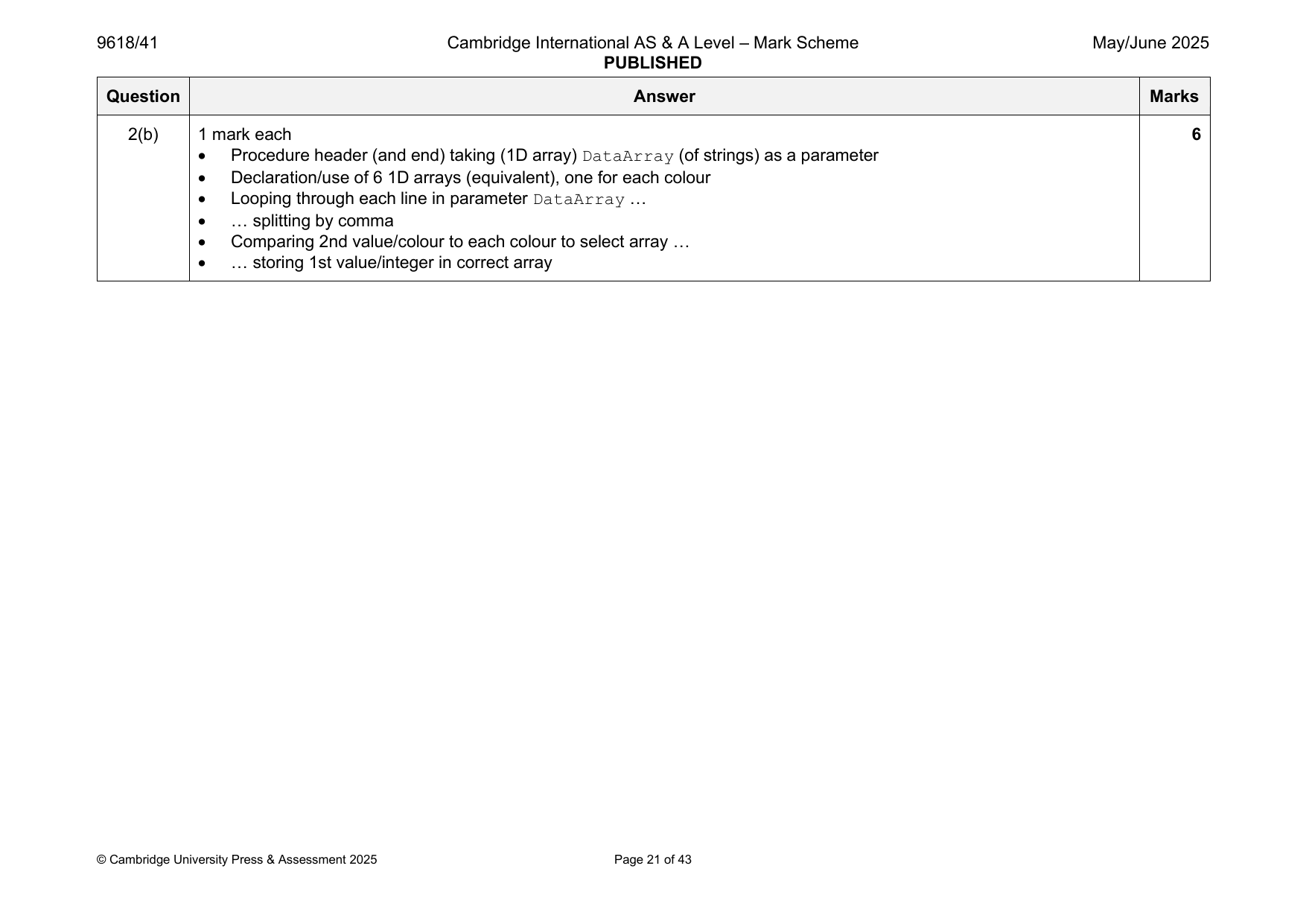 9618-2025-mj-41-q02 official mark scheme page