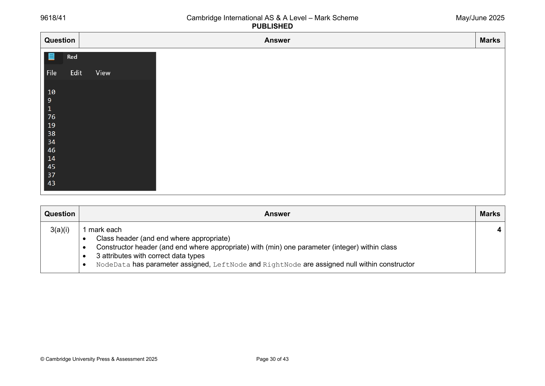 9618-2025-mj-41-q03 official mark scheme page
