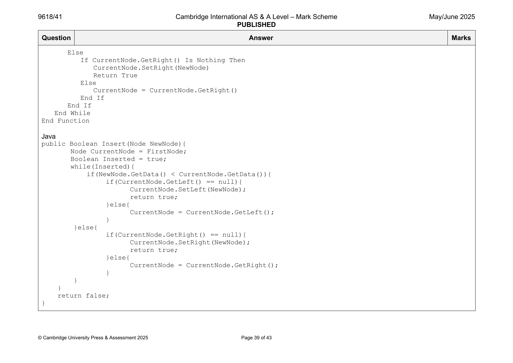 9618-2025-mj-41-q03 official mark scheme page