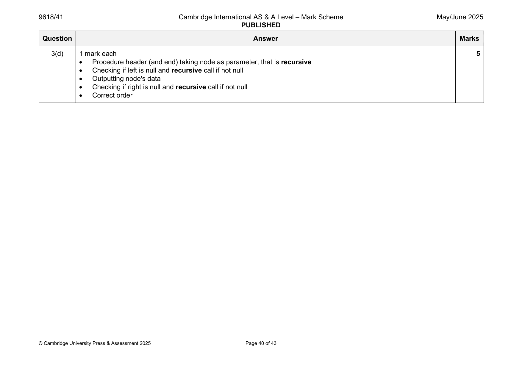 9618-2025-mj-41-q03 official mark scheme page