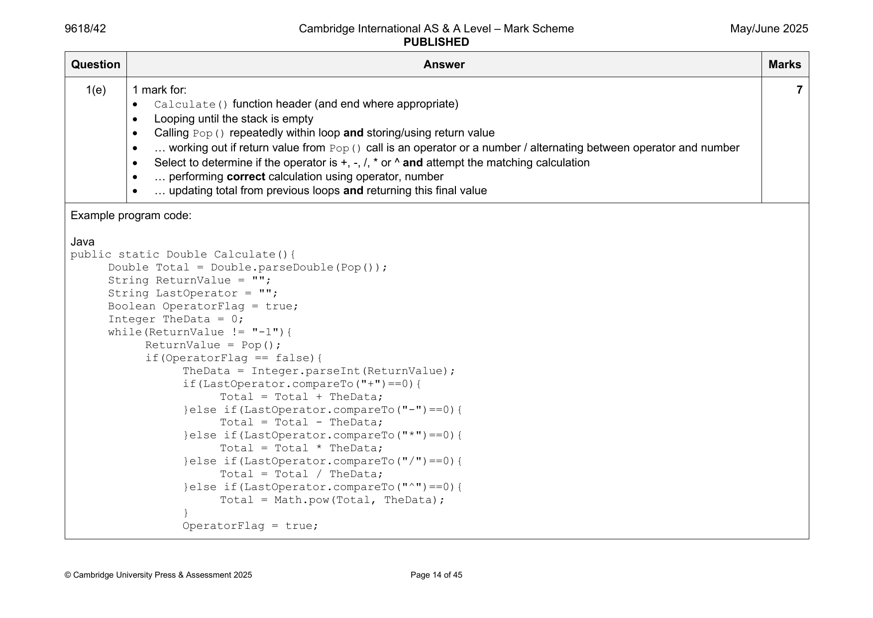 9618-2025-mj-42-q01 official mark scheme page