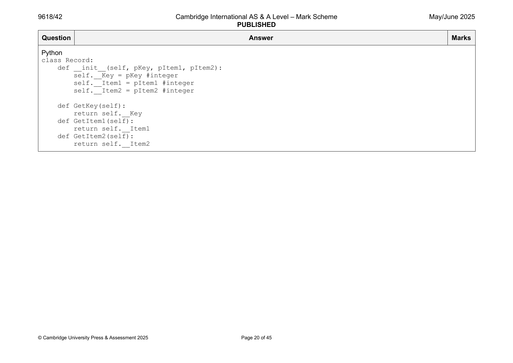 9618-2025-mj-42-q02 official mark scheme page