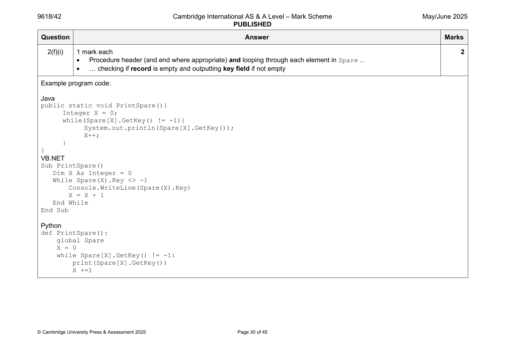 9618-2025-mj-42-q02 official mark scheme page