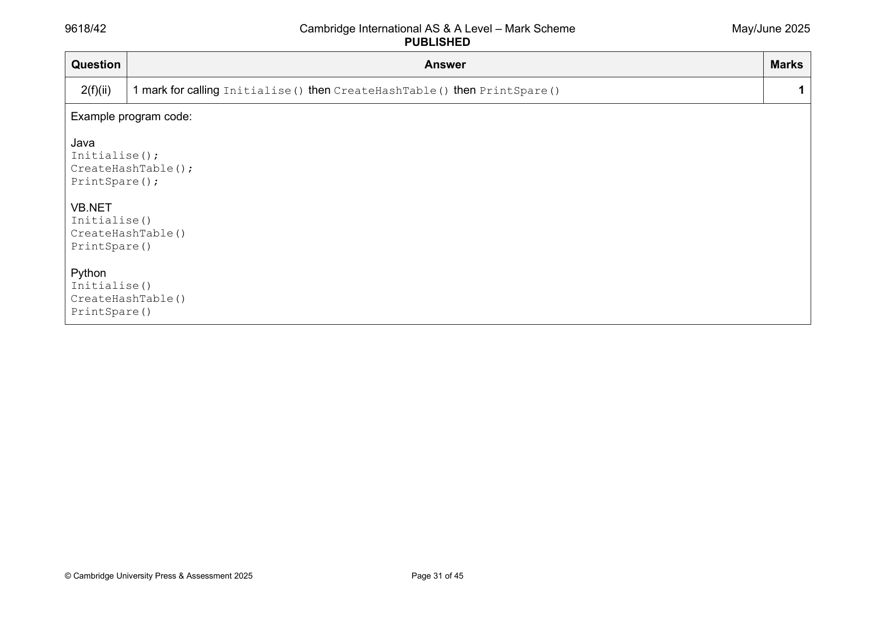 9618-2025-mj-42-q02 official mark scheme page