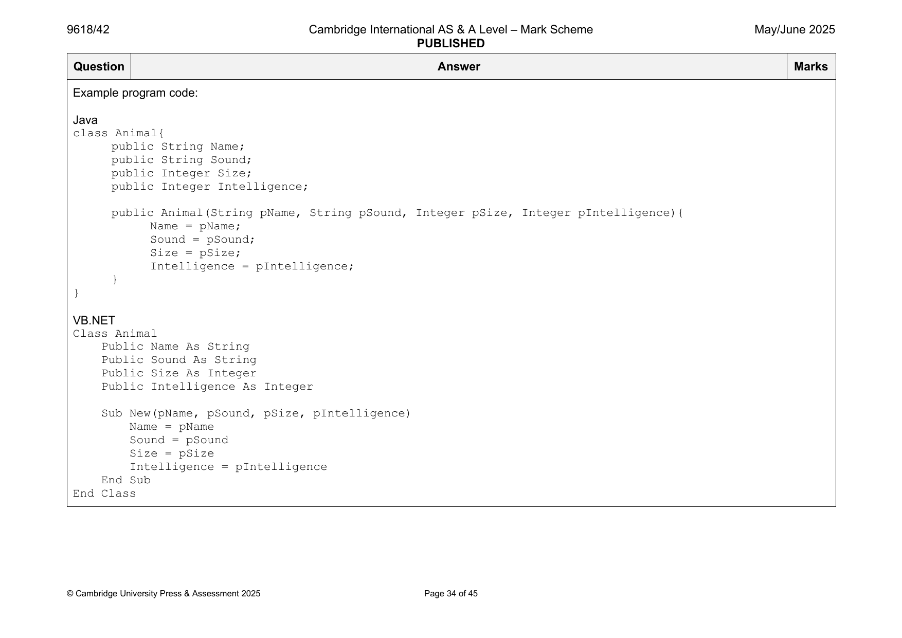 9618-2025-mj-42-q03 official mark scheme page