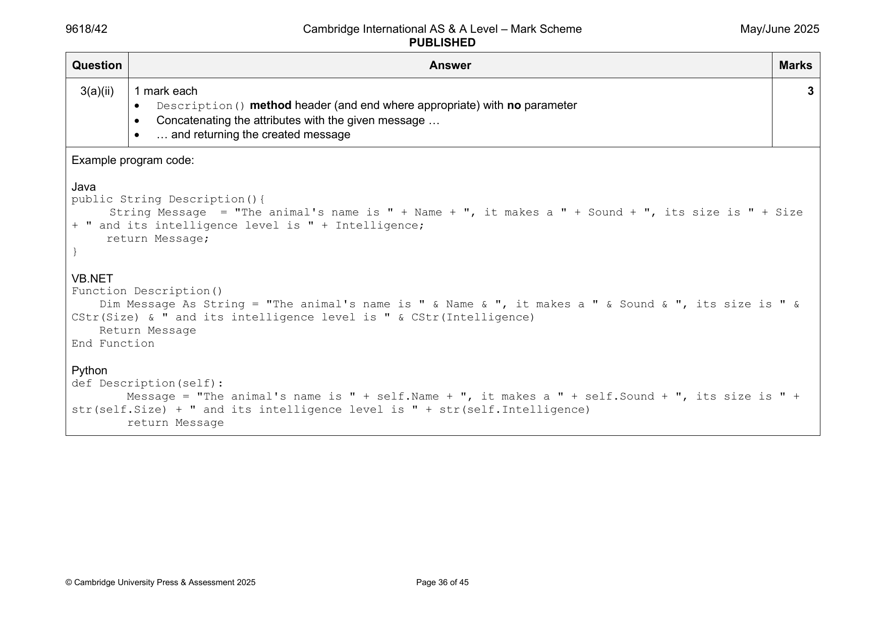 9618-2025-mj-42-q03 official mark scheme page