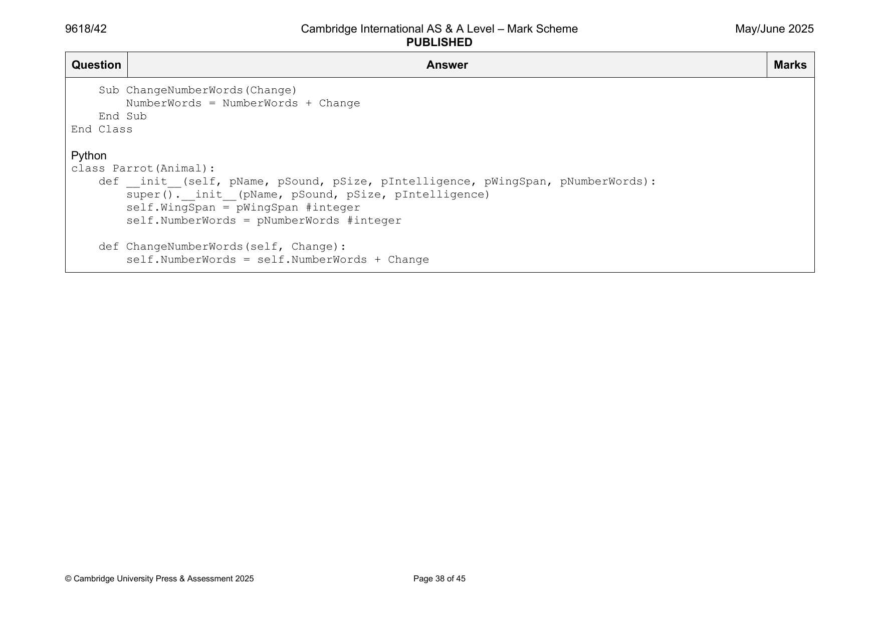 9618-2025-mj-42-q03 official mark scheme page