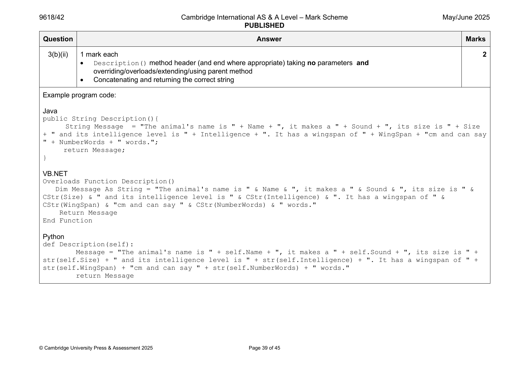 9618-2025-mj-42-q03 official mark scheme page