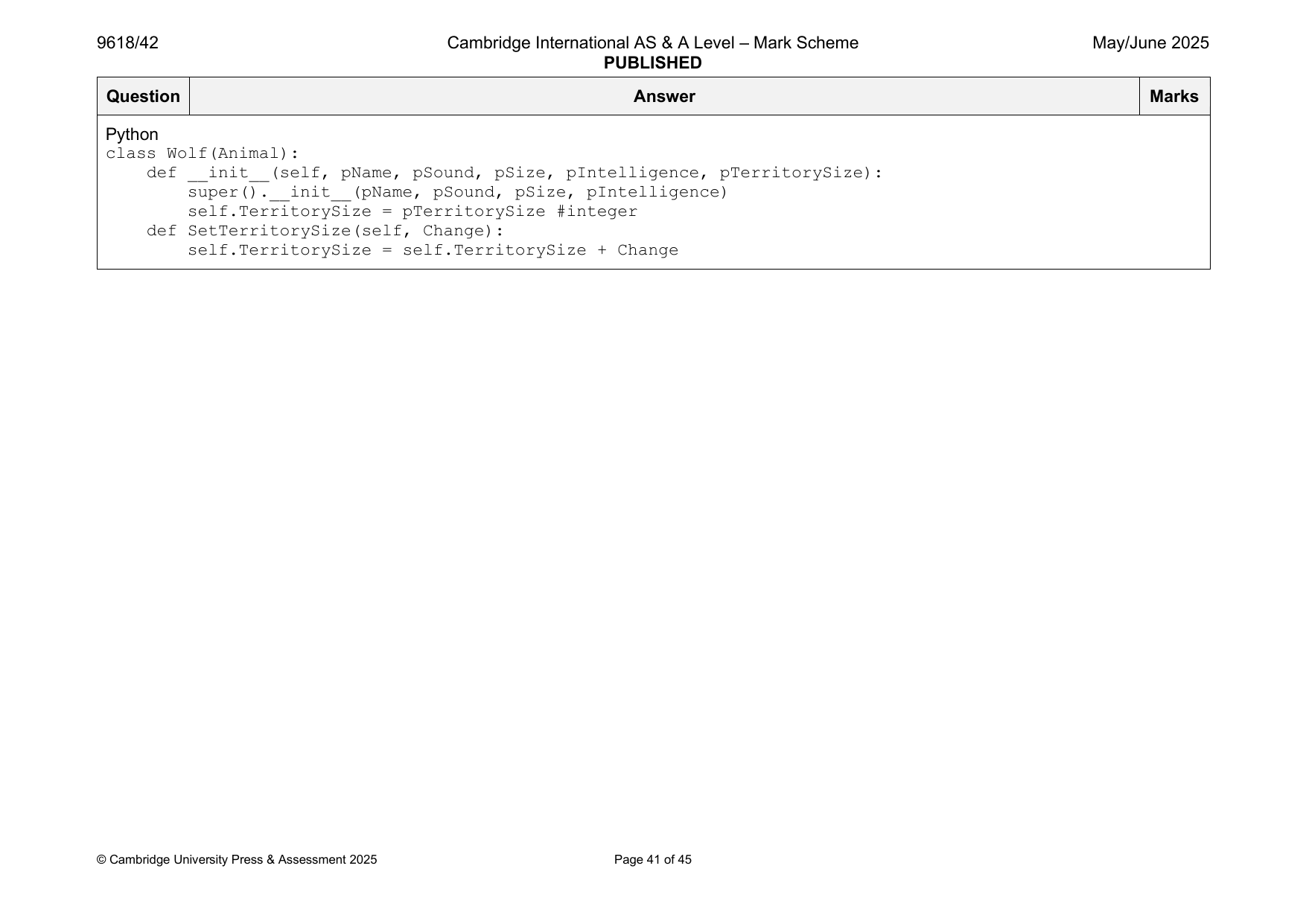 9618-2025-mj-42-q03 official mark scheme page