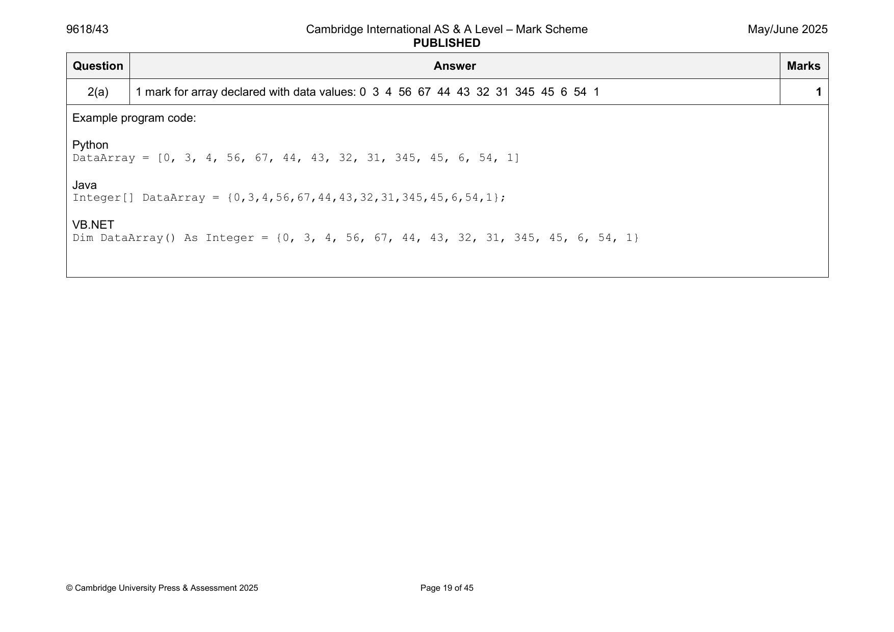 9618-2025-mj-43-q02 official mark scheme page