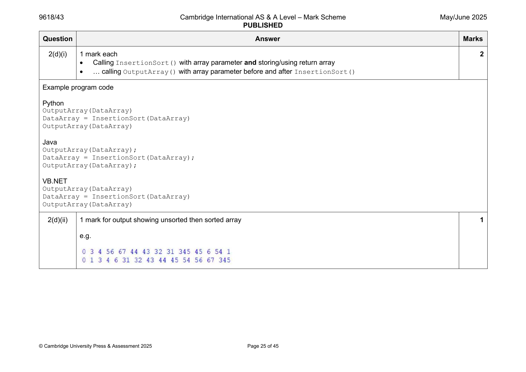 9618-2025-mj-43-q02 official mark scheme page