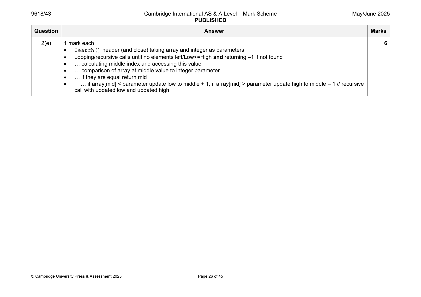 9618-2025-mj-43-q02 official mark scheme page