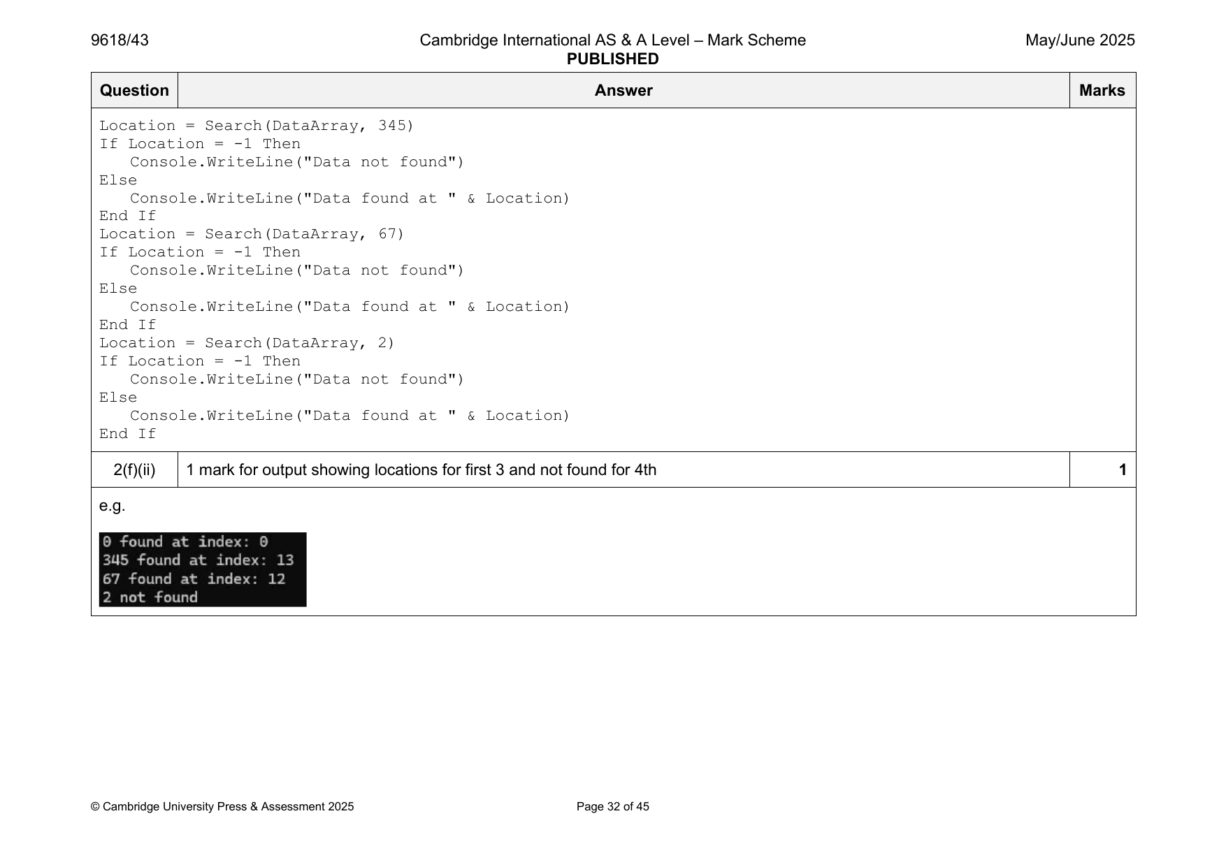 9618-2025-mj-43-q02 official mark scheme page