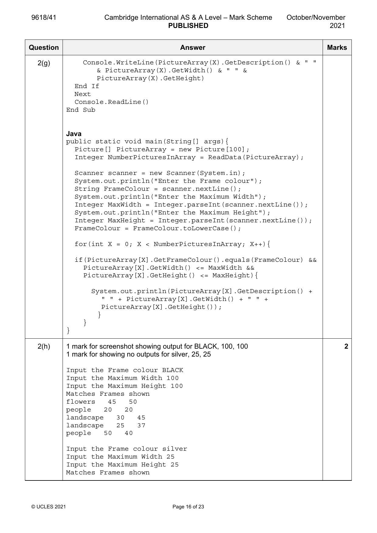 9618-2021-on-41-q02 official mark scheme page