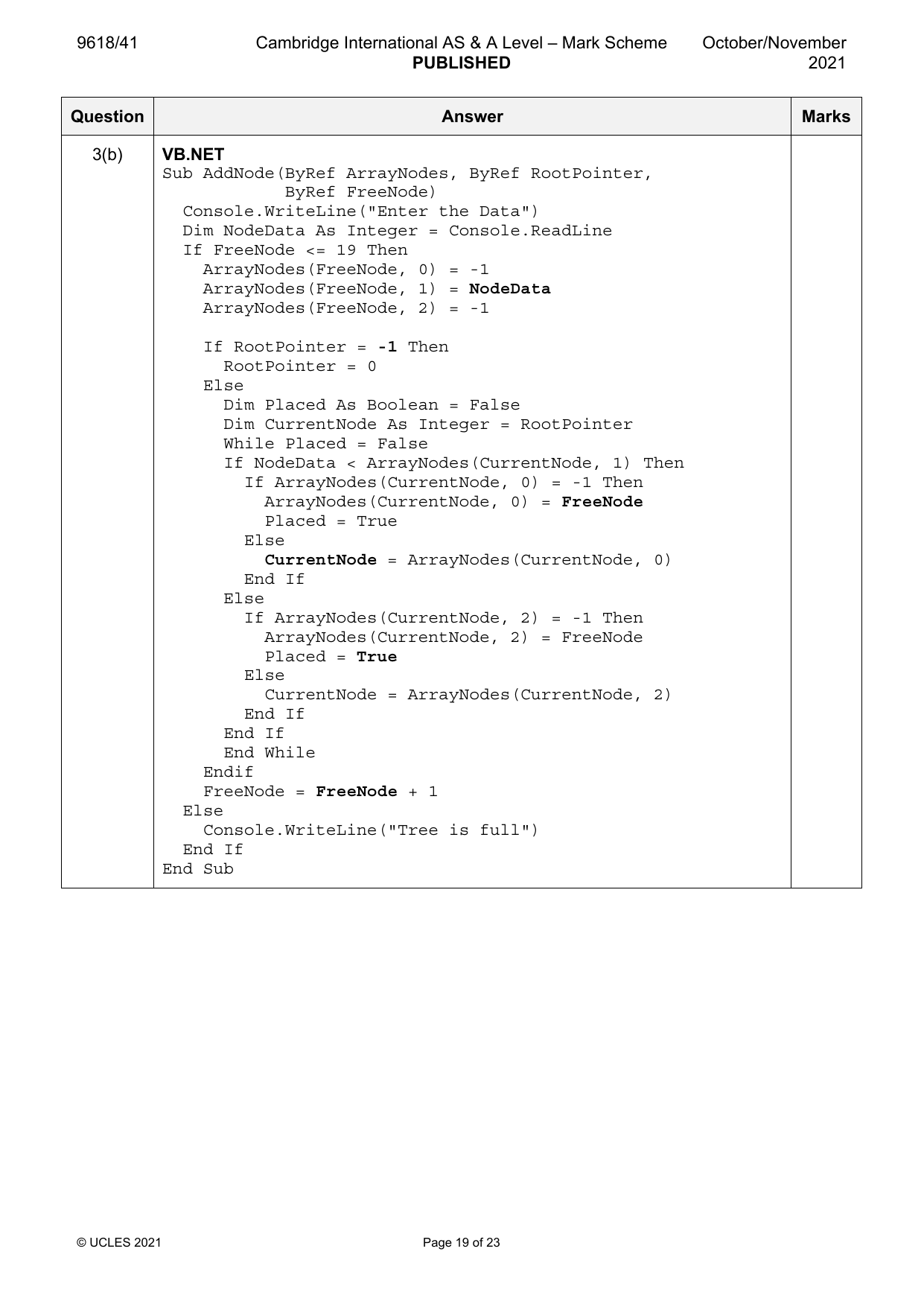 9618-2021-on-41-q03 official mark scheme page