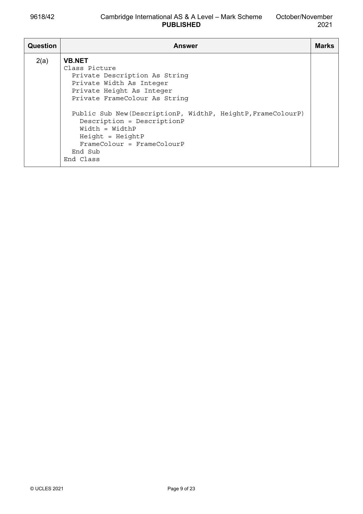 9618-2021-on-42-q02 official mark scheme page