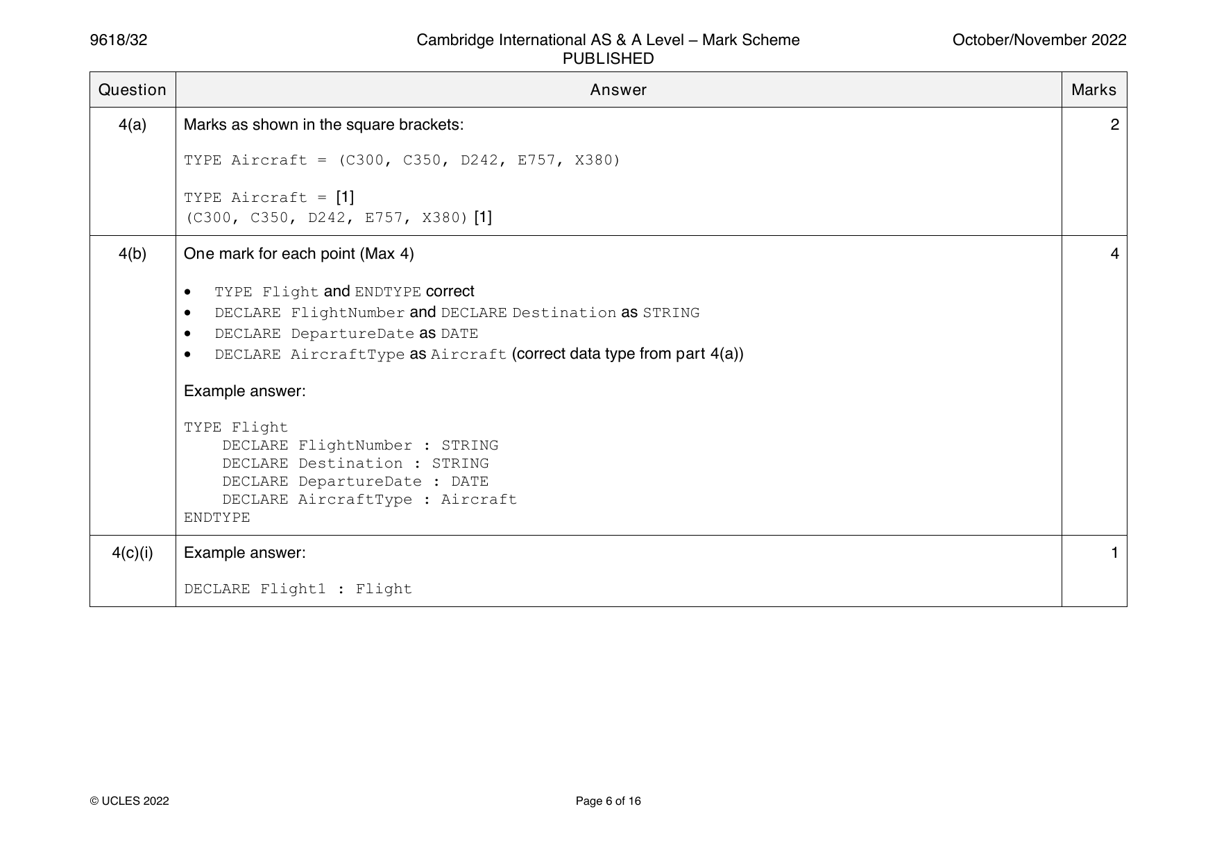 9618-2022-on-32-q04 official mark scheme page