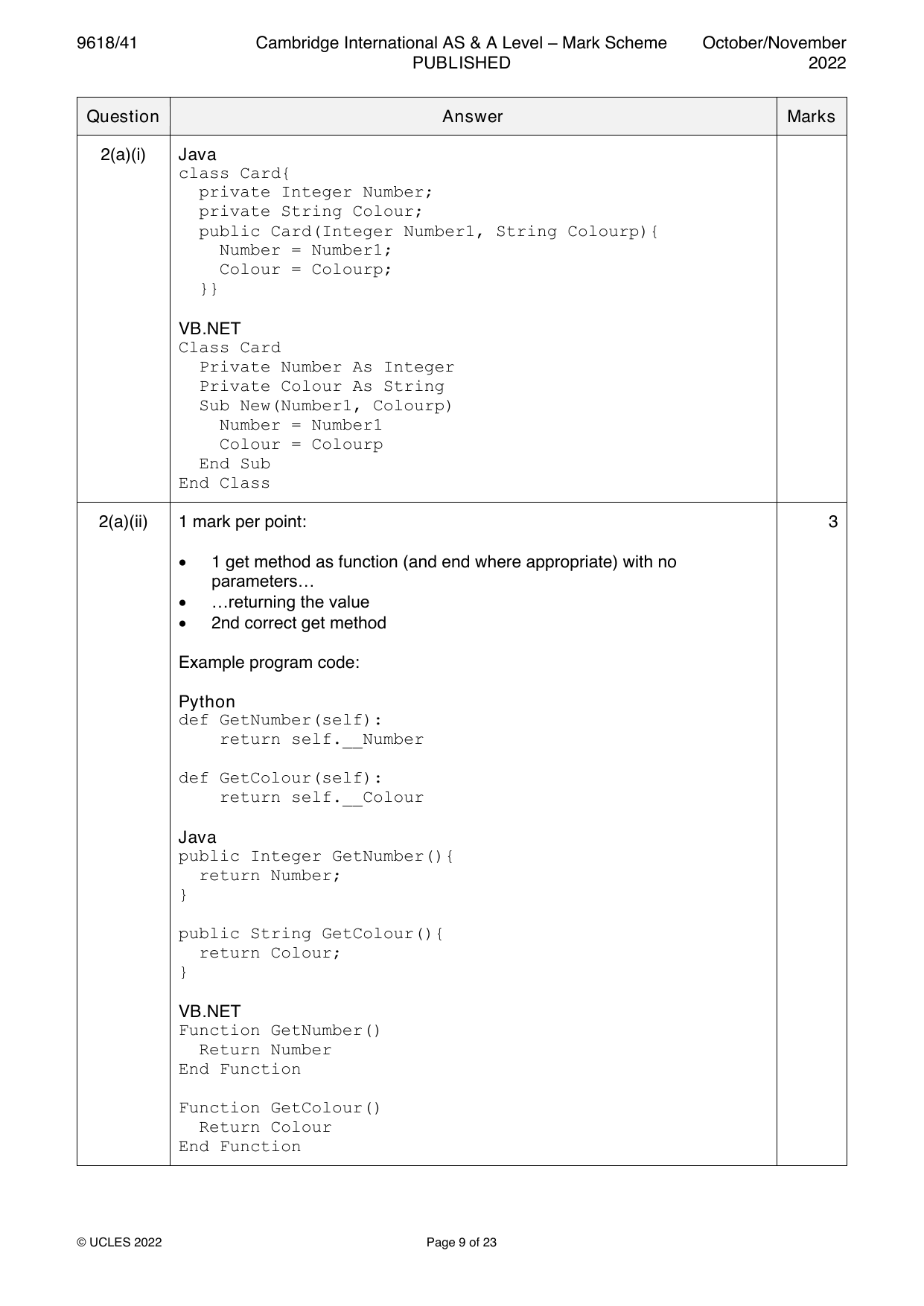 9618-2022-on-41-q02 official mark scheme page